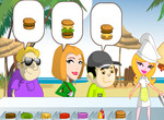 浜のゲームの準備hambuger