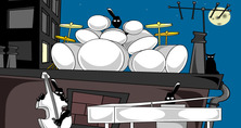 音楽は、屋根の上に再生